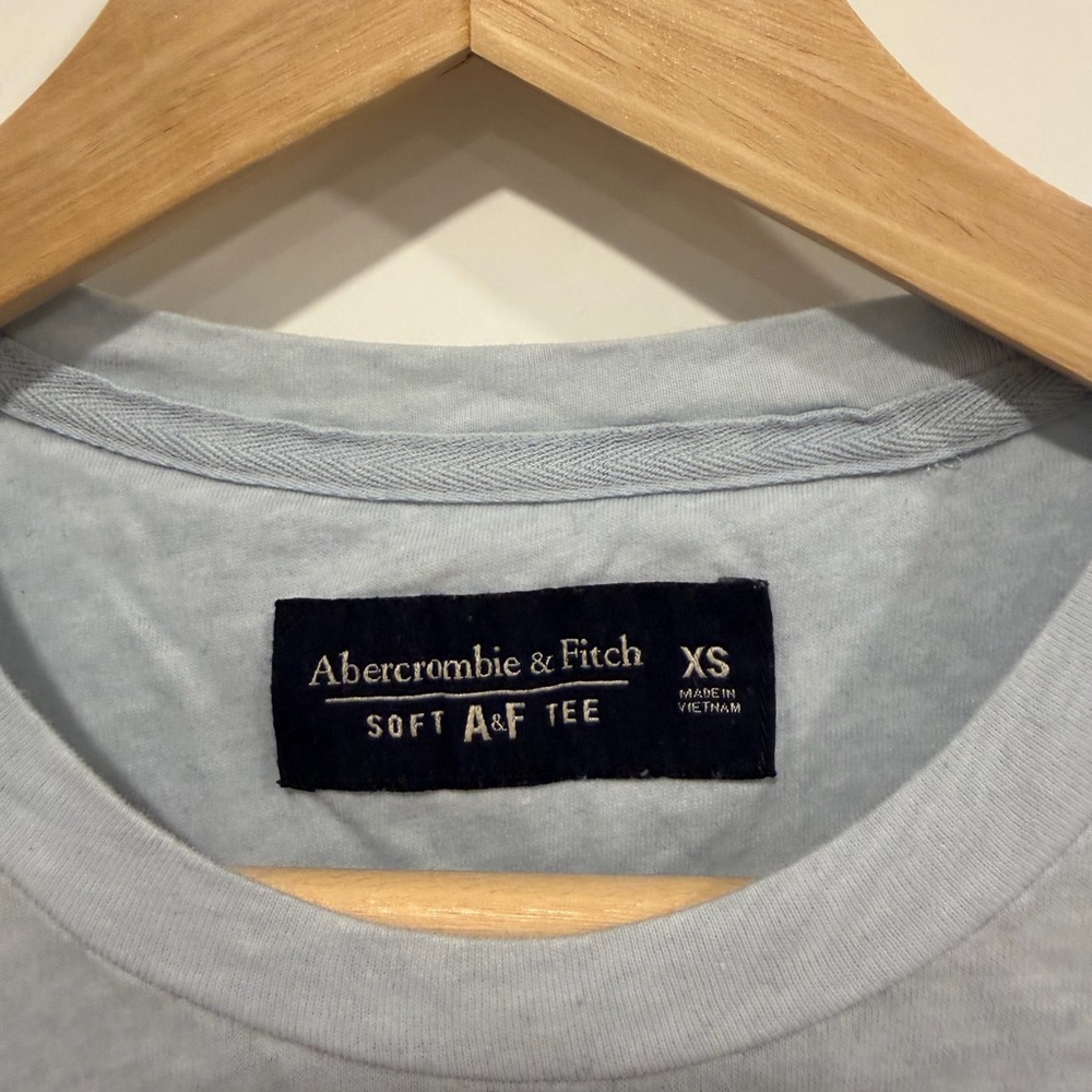Abercrombie & Fitch Blue and White Long Sleeve Tee - Picture 9 of 12